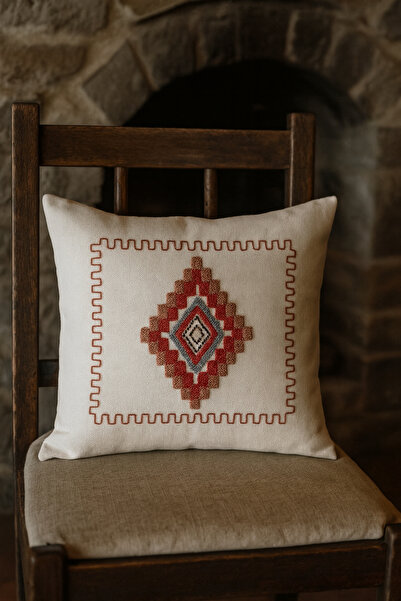 ARYADA Punch Nakışlı Etnik desenli Kırlent Kılıfı