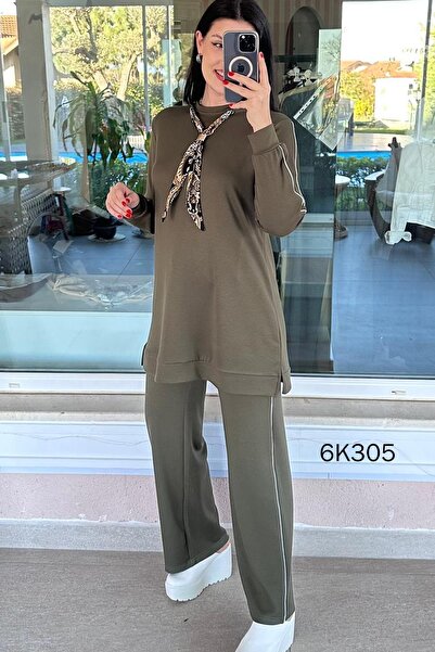 İnce Topuk Modal Set with Scarf 6K305