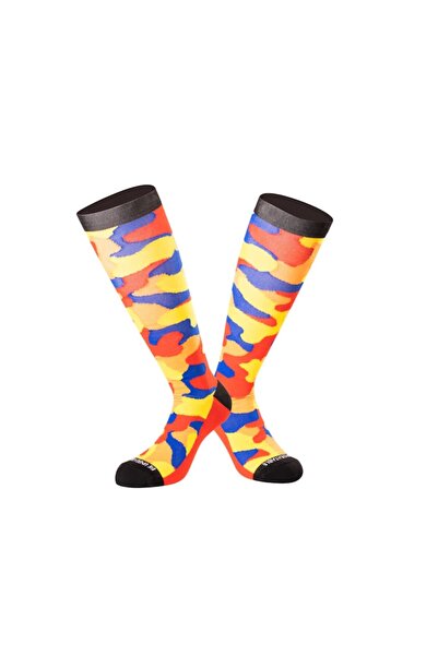 Under Shield Men's Multicolour Printed Camo High-Top Polypropylene Sports Socks, 43/46