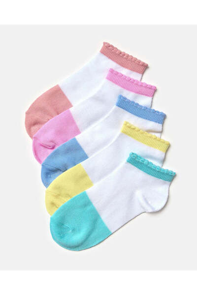 REDTAG Senior Girls Assorted Low Ankle Socks Set (5 Pairs)