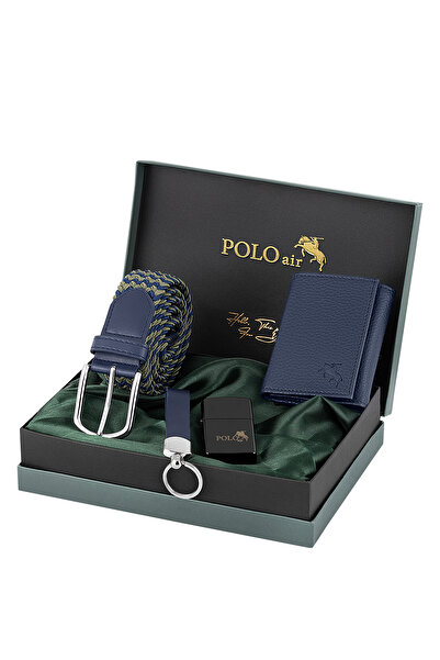 Polo Air Flexible Belt Magnetic Wallet Lighter Keychain Men's Combination Set...