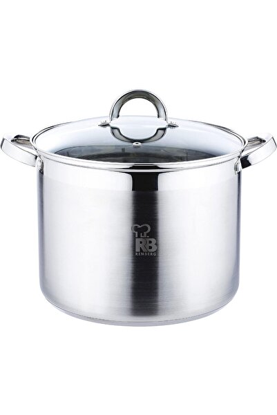 Generic قدر رينبرغ ألكسندر المصنوع من الفولاذ المقاوم للصدأ مع غطاء زجاجي، سع...