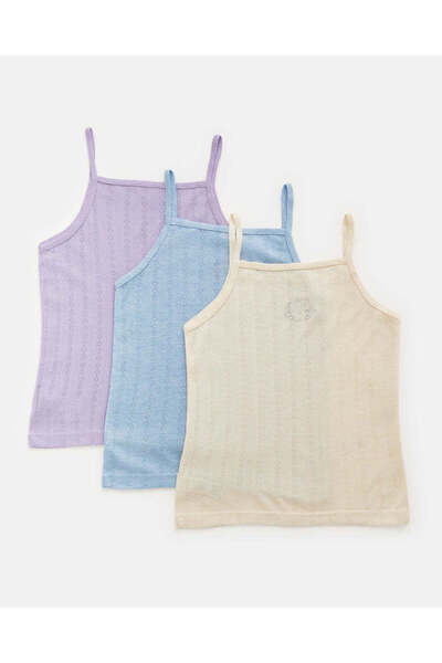 REDTAG Girls Assorted Solid Vest Set (Pack of 3)