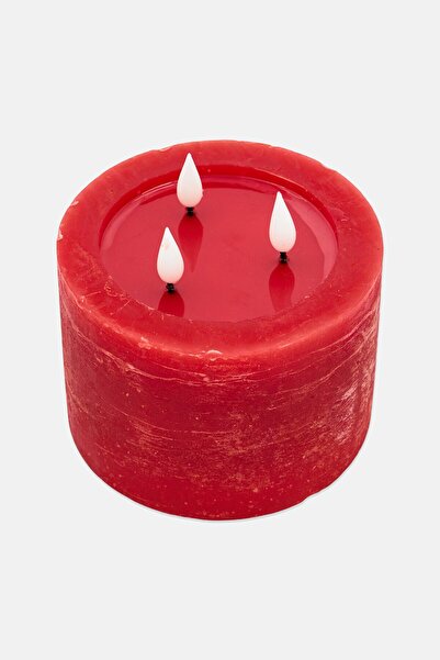 Muy Mucho Led Wax Candle, Red