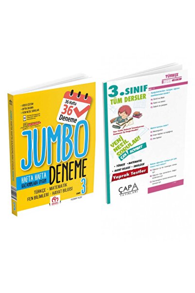 Model Eğitim Yayınları 3.SINIF JUMBO TÜM DERSLER DENEME VE ÇAPA 3.SINIF TÜM DERSLER YAPRAK TEST