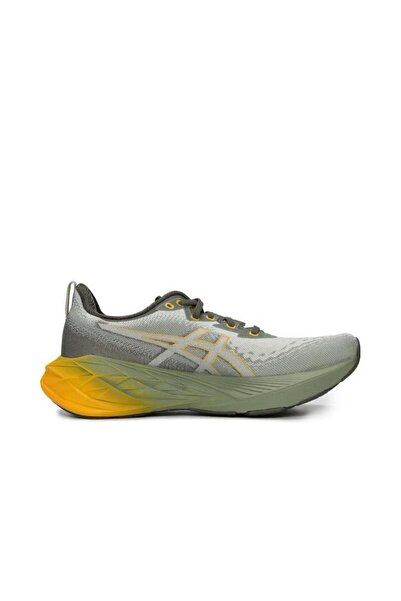 Asics Tiger Novablast 4 Outdoor Running Shoes Gray/Green/Yellow for Men/Women/Students