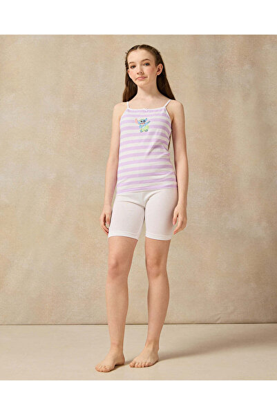 REDTAG Senior Girls Pink Stitch Print Vest (Pack of 2)