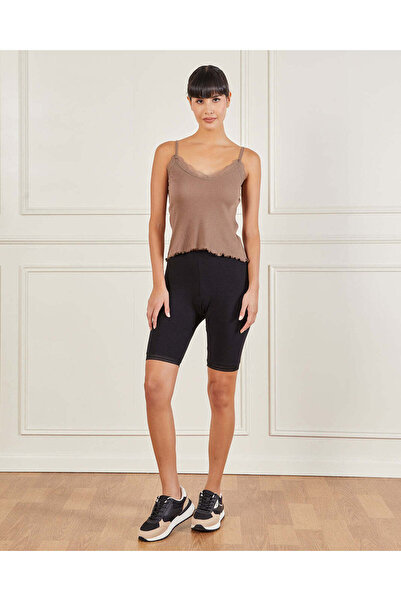 REDTAG Women Taupe Strappy Lace Vest