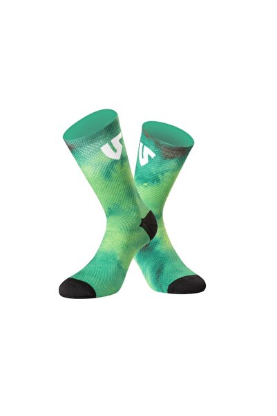 Under Shield Under Shield Men's Tye Dye Sports Socks, 37/41 Green