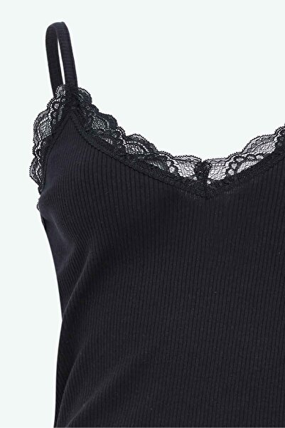 REDTAG Black Strappy Lace Vest