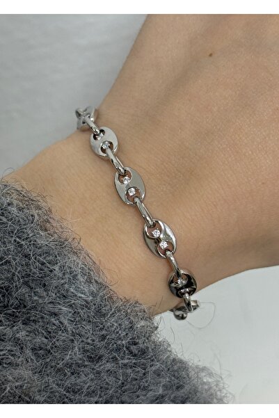 KİLİGİSTANBUL Pirlanta Looking Premium Button Bracelet (Resistant to Tarnishing)