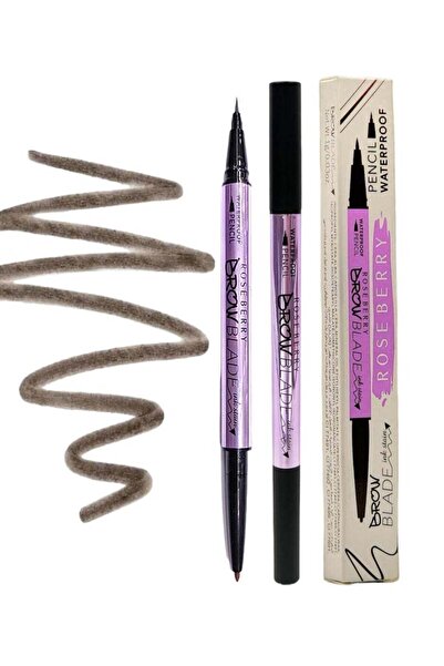 roseberry قلم حواجب روز بيري بني داكن - مقاوم للماء ويدوم طويلاً