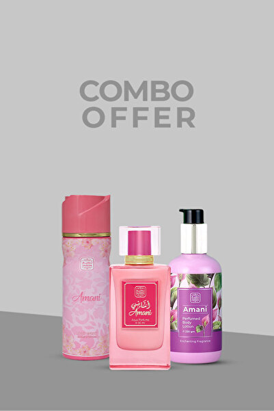 Naseem Amani Family Combo (Amani EDP -80ml, Body Lotion-250ml,Body Spray-200m...