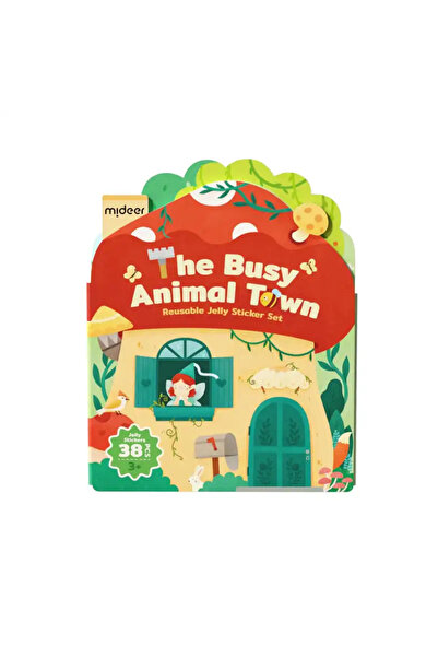 Mideer Reusable Gel Decal Set Moving Animal Town Md1245