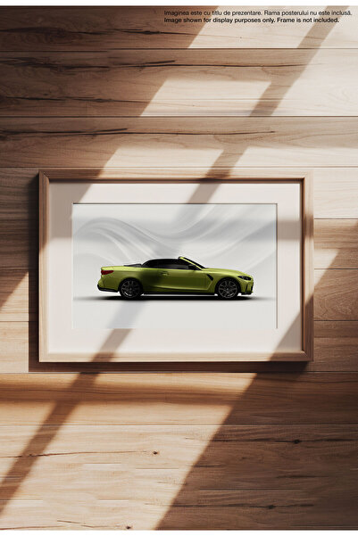 21mxm Sports Car Canvas Poster - Unframed Digital Print on Matte Canvas - 1738 M4 2025 G83 Yellow