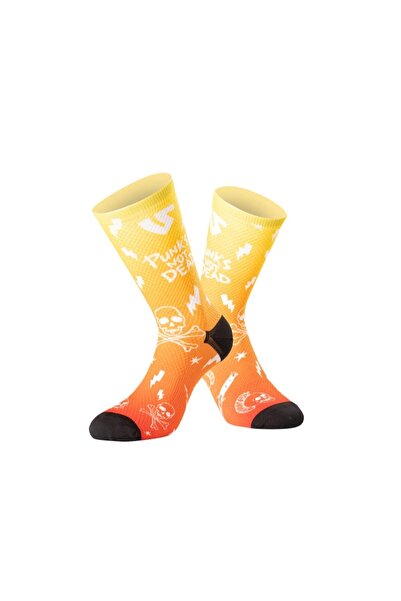 Under Shield Punk Not Dead Printed Short Sports Socks for Men, 42/46 Orange