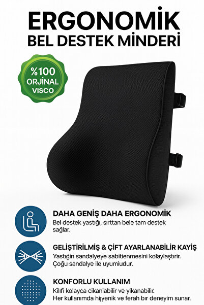 EpiRelax Visco Bel Yastığı Ortopedik Destek Minderi – Ergonomik Tasarım Sırt ...