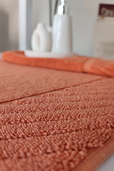 Sevim Σετ 2 Πετσέτες Ποδιών με Διαγώνιες Ρίγες - Σετ Πετσέτες 100% Βαμβάκι - 50x70 cm - Πλακάκι