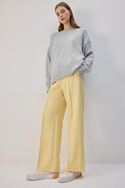 Touché Privé Ribbed Pants with Elastic Waist