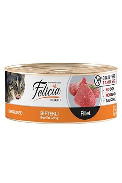 Felicia Tahılsız Biftekli Fileto Kısırlaştırılmış Konserve Kedi Maması 1 Adet...