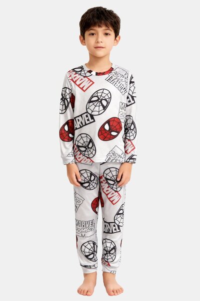 Marvel Kids Boy 2Pcs Graphic Print Top And Pyajama Sleepwear Set, Multicolor