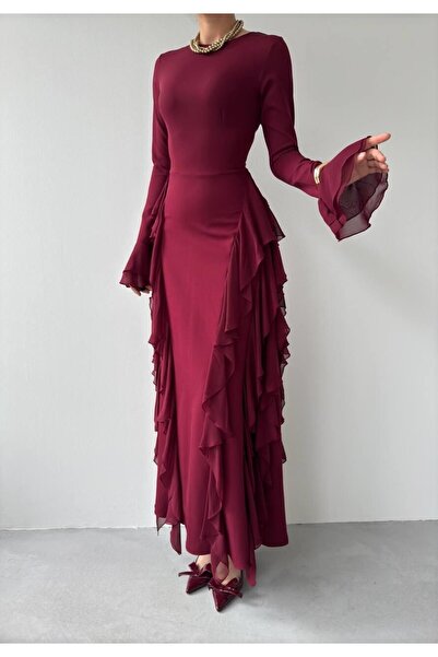 Nils Kids Butik Fırfır Detaylı Elbise