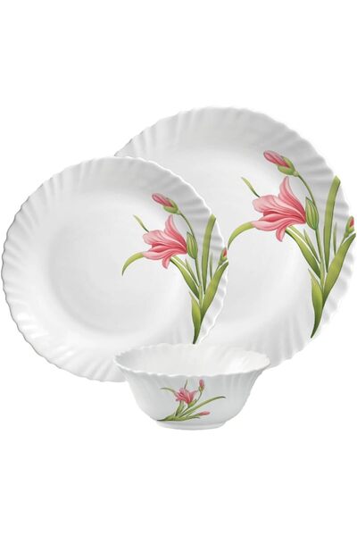 La Opala Classic 44 Pcs Dinner Set - Microwave & Dishwasher Safe