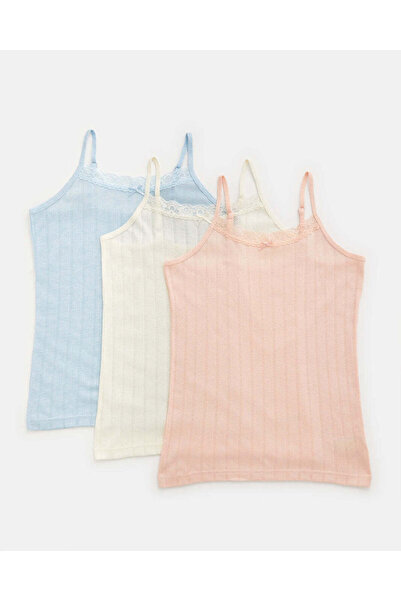 REDTAG Senior Girls Assorted Vest Set (Pack of 3)