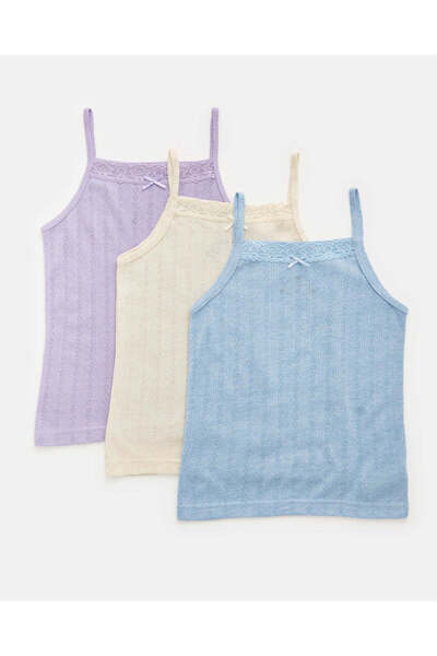 REDTAG Girls Assorted Solid Vest Set (Pack of 3)