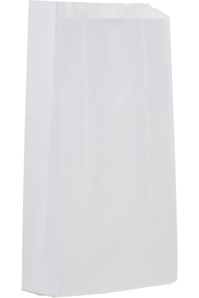 Hotpack Disposable Flat Bottom Paper Bags No.2 - White, 387 Pieces