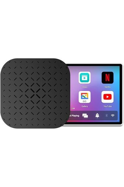 carlinkit Android Ai Box Basic، 2 جيجابايت + 16 جيجابايت، Qualcomm Snapdragon 2290، Android 11، CarPlay لاسلكيًا وWi-Fi