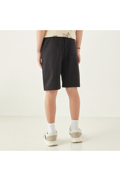Juniors Applique Detail Shorts with Drawstring Closure and Pockets