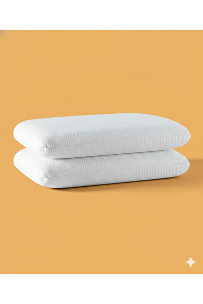 Opalin 2 ADET 1200 GRAM COTON VİSCO PARÇACIKLI YASTIK BOYUN DESTEKLİ YASTIK F...