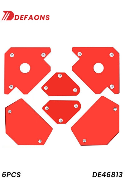 DEFAONS مجموعة حامل لحام مغناطيسي DE46813 مكونة من 6 قطع لوضعيات 45 درجة و90 درجة و135 درجة