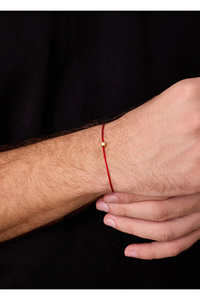 Atolyewolf Altın Kaplama Kırmızı Şans Bileklik