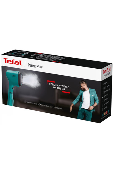 TEFAL Pure Pop DT2024E1 vertical steam iron, 1300 W, fast heat-up 15 seconds, green