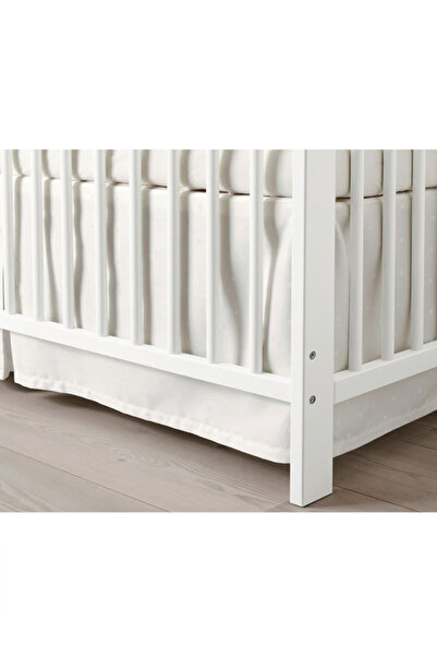 Lena St Crib sheet, polka dot/white, 60x120 cm LENAST