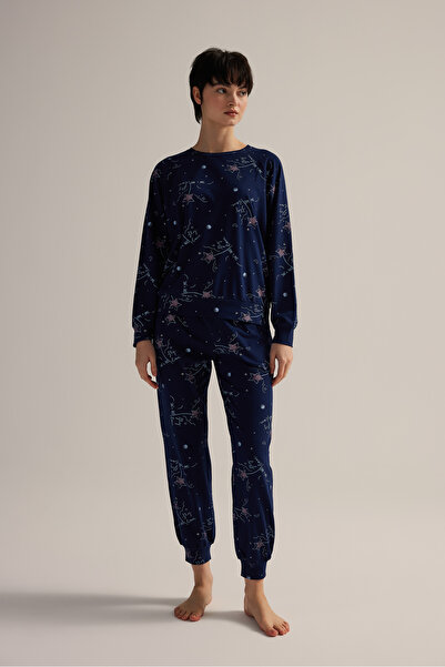 Hays Kadın Pamuklu Uzun Reglan Kollu Pijama Takımı