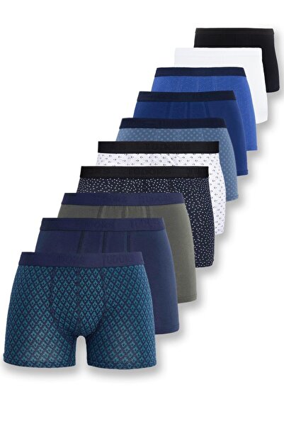 Tudors Ανδρικά μποξεράκια 10'lu ελαστικό ύφασμα από ελαστικό βαμβακερό ύφασμα Premium Series