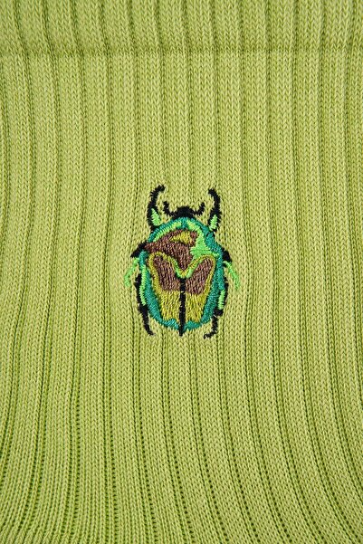 WWF Market Beetle Towel Socks - Green