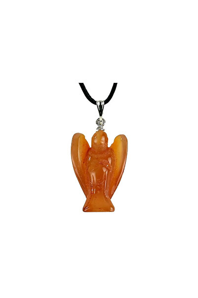 Mood Necklaces Carnelian angel pendant -- 3 cm