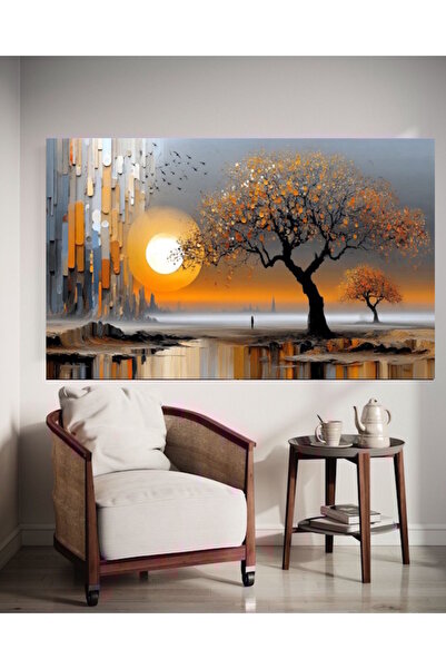 özkacar ARTĂ PE PÂNZĂ GOLDEN TREE V3 DECORACIUNE PENTRU CASĂ CADOU ORNAMENT D...