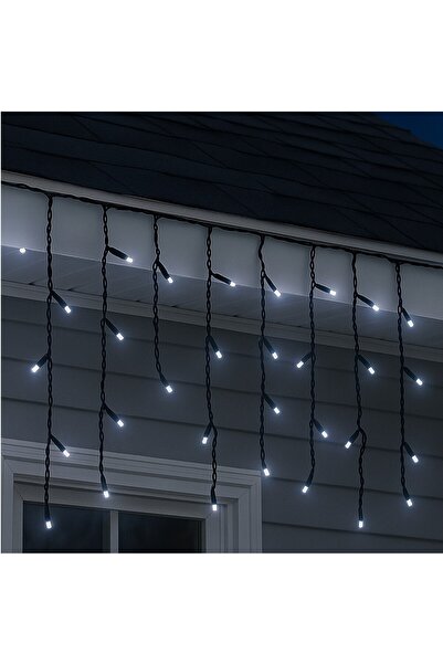 Merry Christmas Christmas Installation 12m Dove Type Fringe with 240 LEDs Cool White Small Flash Bulb, for Outdoor