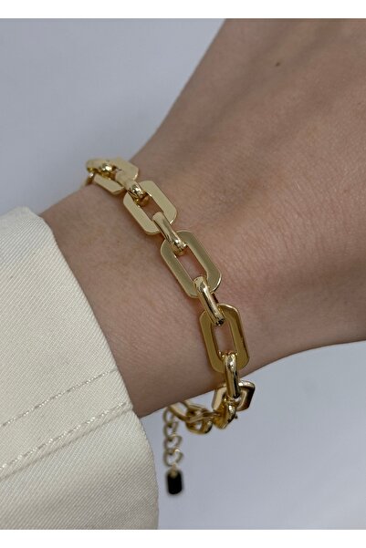 KİLİGİSTANBUL Premium Thick Snap-On Bracelet with a Diamond Look (Resistant to Tarnishing)