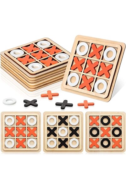 Saharaz 6 قطع من لعبة تيك تاك تو، هدايا مجانية للأطفال، لعبة لوحية صغيرة، هدا...