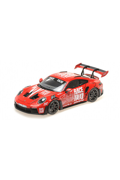 Minichamps Macheta auto, Porsche 911 (992) GT3 RS GetSpeed ​​Race Taxi Roșu 2024 - Ediție limitată 400 buc. 1:18