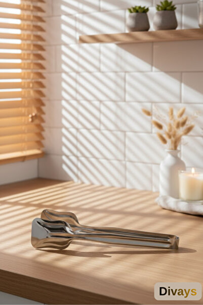 DİVAYS Lüks Paslanmaz Çelik Pasta Maşası | Pratik Kek Servis Maşası |