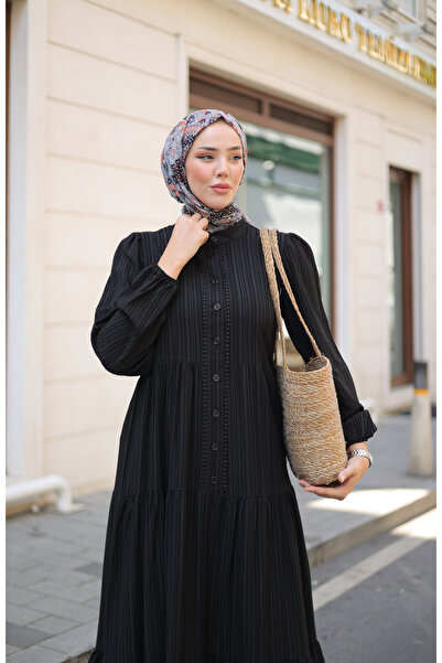 NEW DAĞ فستان تيزيت (حجاب) أنيق بطول كامل مع طيات