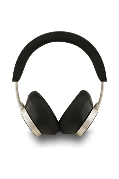 Guess Wireless Bluetooth Headphones with ANC, On-Ear Design, Leather, Classic 4G Logo, Black
