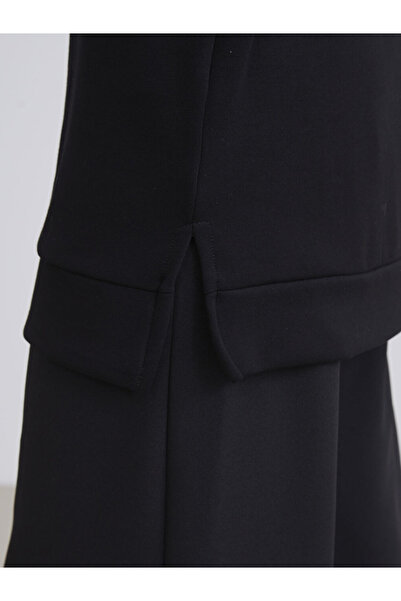 LC Waikiki Τονικό μαύρο γυναικείο φούτερ με λαιμόκοψη ποδηλάτου